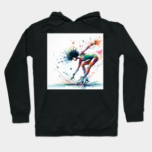 Artistic impression of a woman figure skating Hoodie